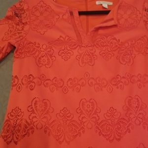 Orange lace dress